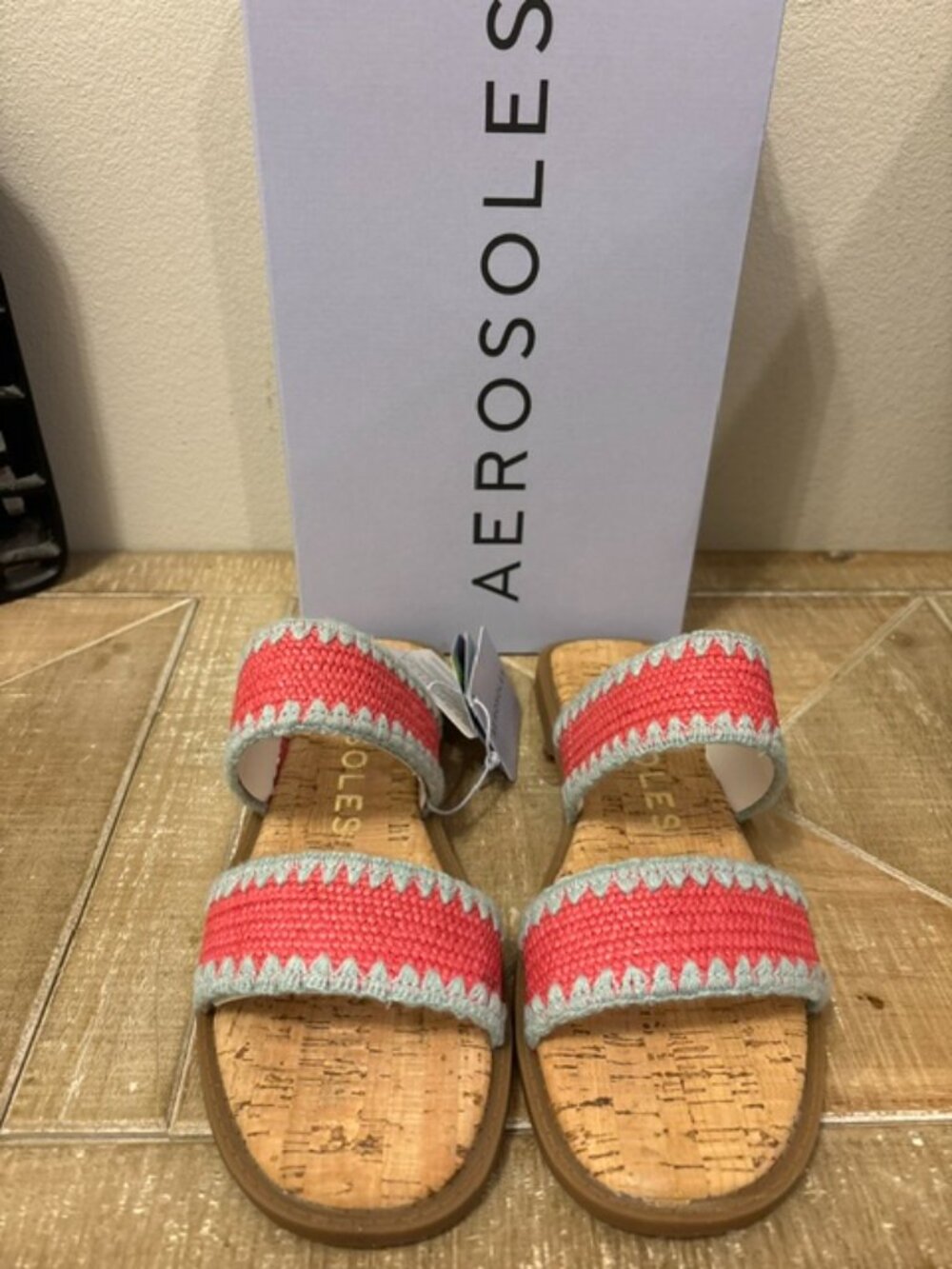 NEW Aerosoles Centro Two-Strap Sandals – Magenta Sizes: 9, 9.5, 10